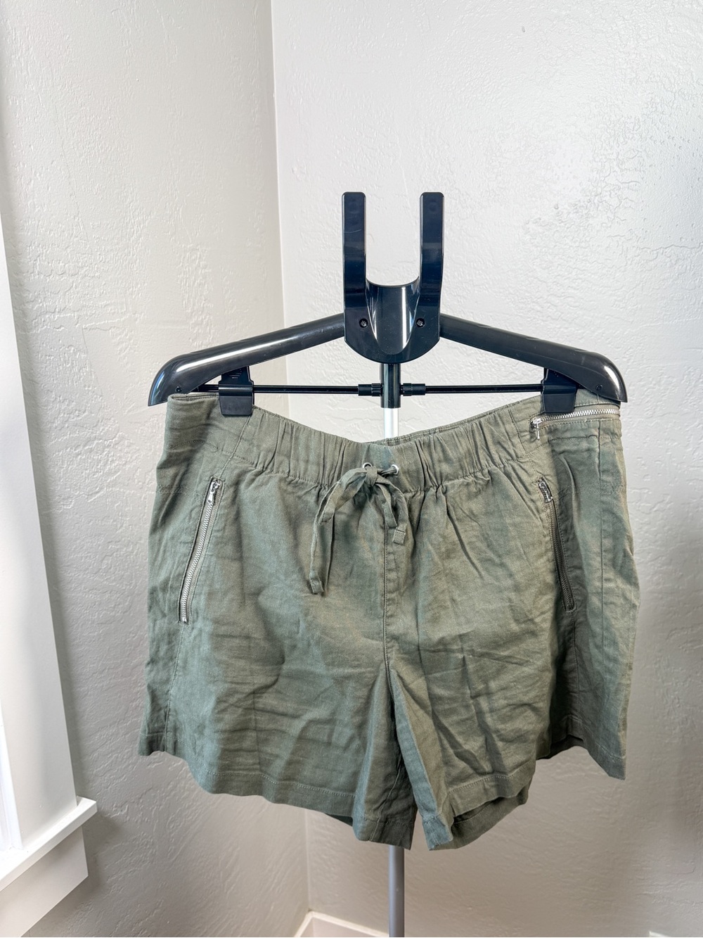 INC International Concepts Linen Blend Olive Green Shorts Size XL